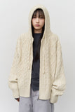 Ryo Cable Knitted Zip Hoodie