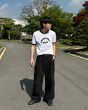 Aura one-tuck wide pants