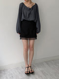 Chiffon Layered Mini Skirt