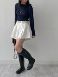 String round long rain boots