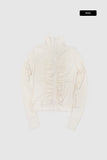 Elixir high-neck shirring zip-up