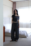 Off-Layer Shirring Halter Top