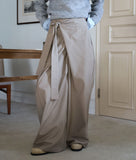 Brushed) Belu wrap wide pants