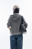 Pigment crop zip-up hoodie
