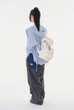 Zeckon check hooded shirt