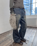 CINCH BACK CURVED JEANS