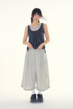 Pie check capri bermuda pants