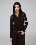 CORDUROY LOGO HOODIE TOP