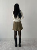Boucle A-line mini skirt