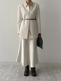 Pin tuck round half jacket