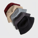 Knit down bucket hat