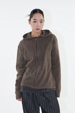 Morin cotton zip-up hoodie