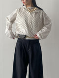 Embossed Dot Hooded Jumper