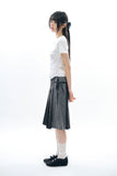 Litton side check pleated skirt