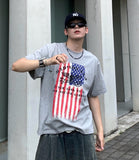USA Flag Crop Short Sleeve Tee