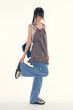 Sage wide denim pants