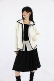 Carrie Color Matching Collar Cardigan