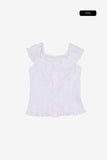 Maria frill puff blouse