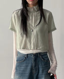 Shubi See-Through Half Blouse