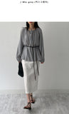 Meringue Two Way Shirring Loose Fit Blouse