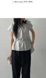 [Two-way/Off-shoulder] Dito Frill Puff Blouse