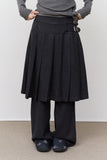 (W) Moka Pleats Skirt Pants