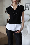 Lier Double Collar Short Sleeve Tee
