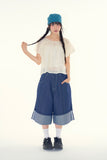 Non fade rolled raw bermuda pants