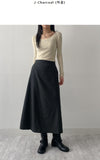 [Setup Available] Suet Stripe Long Skirt