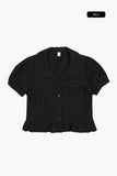Cressy frill cotton blouse