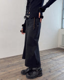 A-LINE COTTON SLIT SKIRT