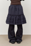 (W) Bunny Checked Skirt
