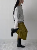 Tuba Wrinkle Banding Long Skirt