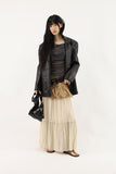 Classic overfit leather jacket