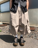 Twill Cotton Cargo Bermuda Pants