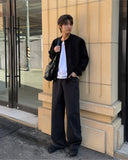 Wide leg denim pants