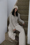 Deer Collar Knit Cardigan