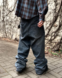 Vintage Oil Washed Damage Jeans