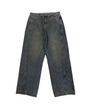 Vintage Oil Washed Damage Jeans