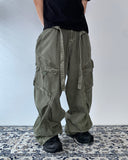 Belted Dyeing Cargo Pocket Pants