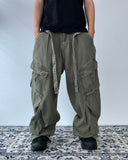 Belted Dyeing Cargo Pocket Pants