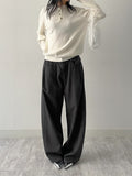 Ribbed Henry Neck Overfit Knit