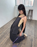 MIX RIBBED SLEEVELESS LONG DRESS