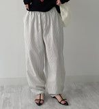 Sheer Stripe Jogger Pants