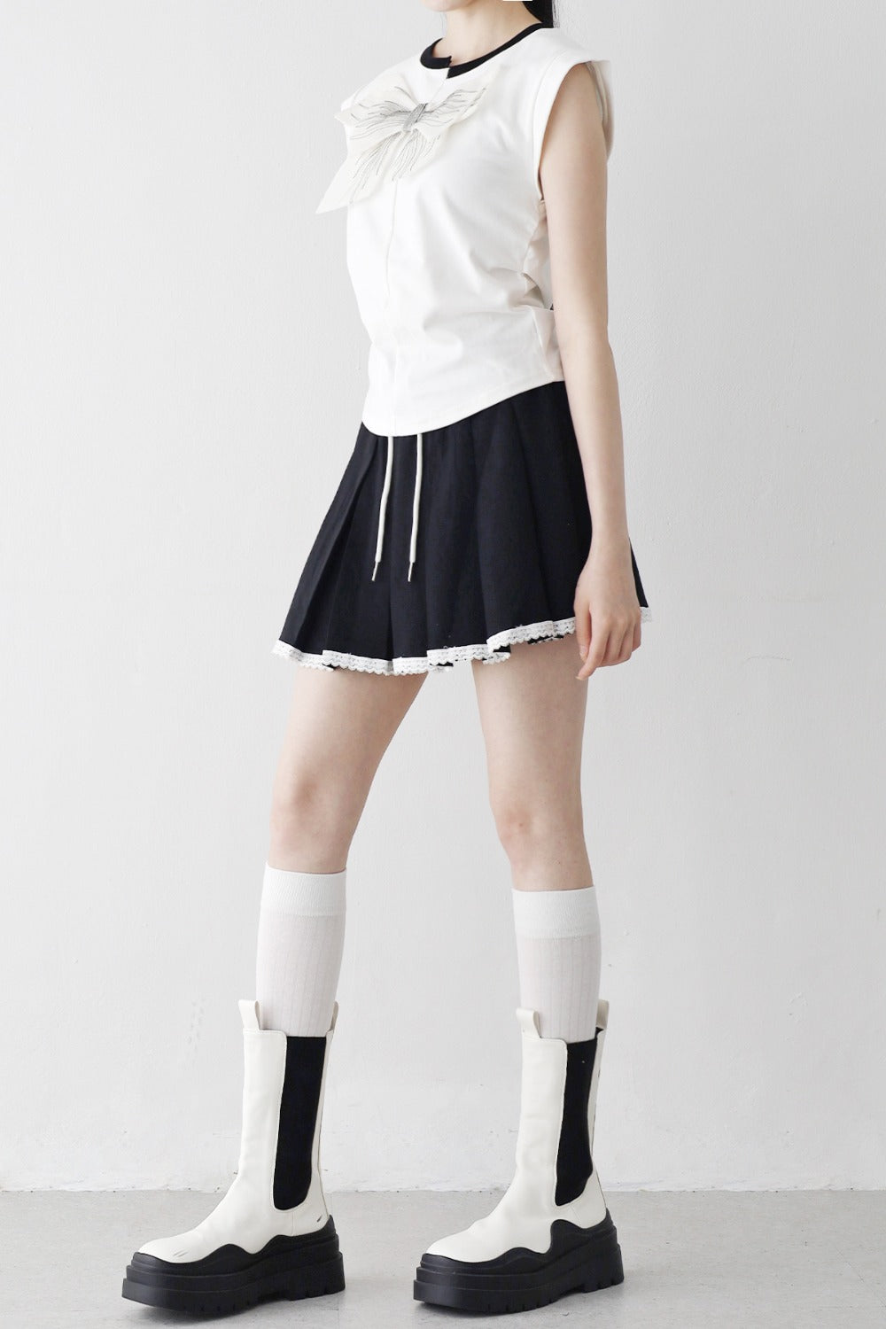【NONCODE】Renti Pleated Skirt Pants NONCODE(ノンコード) - レンティプリーツスカートパンツ / Renti