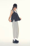 Pie check capri bermuda pants