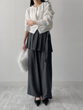 Object wrap skirt slacks