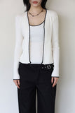 Wave sleeveless cardigan set