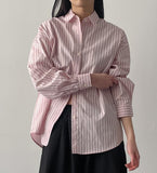 Dolphin Stripe Overfit Shirt
