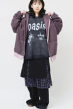 Poen Striped Pigment Zip Hoodie